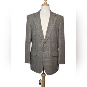 Vtg Wool Silk Blazer Union Made in Canada Tweed Wedding Grad Prom Size 40R